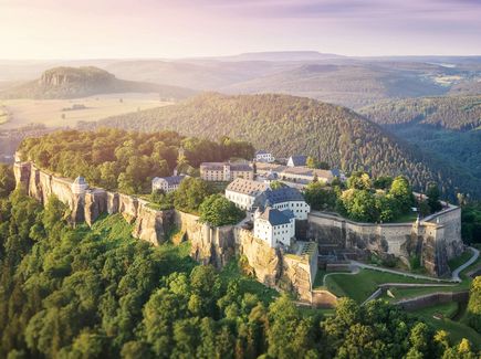 Festung Königstein Luftaufnahme festung Koenigstein