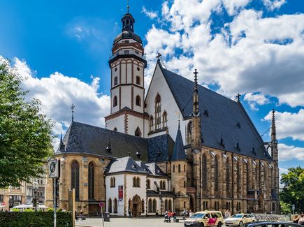 Thomaskirche in Leipzig Gebäude der Kirche von außen