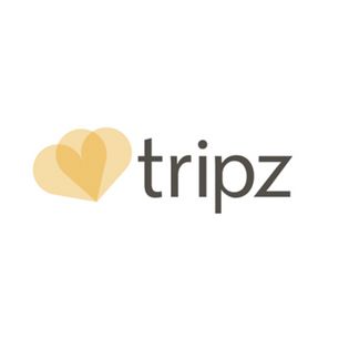 Das Logo von tripz: Auf der linken Seite ist eine Herz dargestellt und rechts daneben steht "tripz".