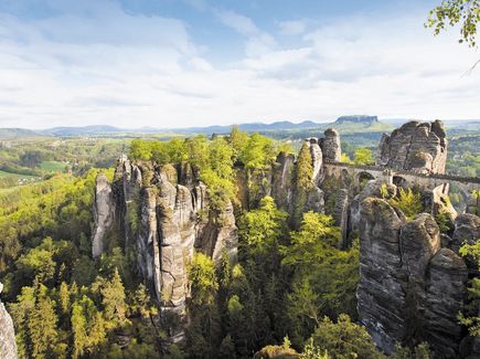Blick auf die Bastei Sächsische Schweiz
