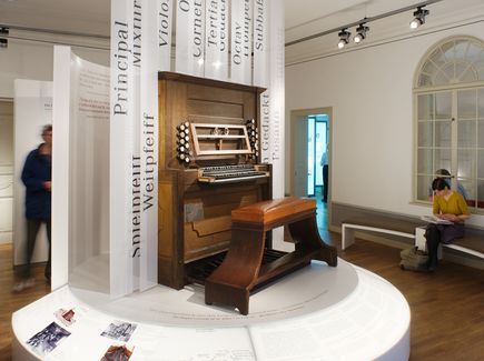 Das Bach-Museum in Leipzig ist von innen zu sehen.