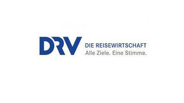 Das Logo des DRVs: Auf der linken Seite steht groß "DRV" und auf der rechten Seite "Die Reisewirtschaft" und darunter "Alle Ziele. Eine Stimme".